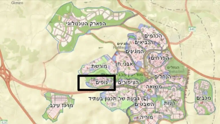 שכונות העיר במודיעין מפה